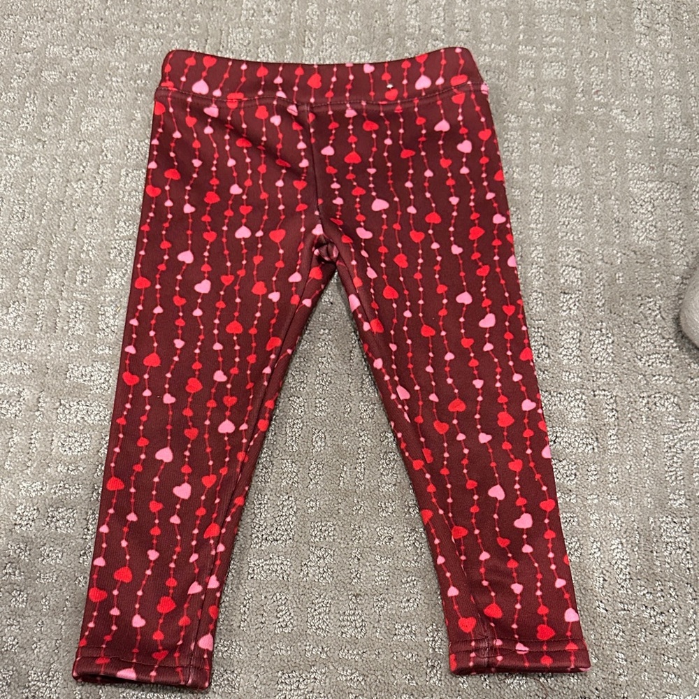 Valentine’s Day leggings// 2t fleece lined